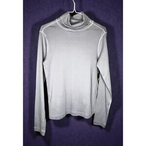 Three Dots Turtleneck Top Lilac Long Sleeve Stretch Knit NWT Large